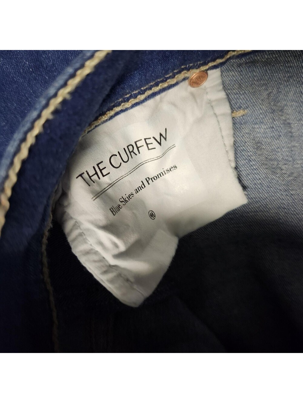 Mother The Curfew Blue Skies and Promises Flared Jeans Size 32 - Picture 8 of 13